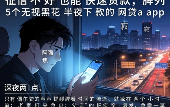 征信不好也能快速贷款,胪列5个无视黑花半夜下款的网贷app