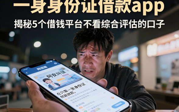 一张身份证借款app,揭秘5个借钱平台不看综合评估的口子