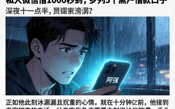 私人微信借1000秒到，罗列5个黑户借款口子