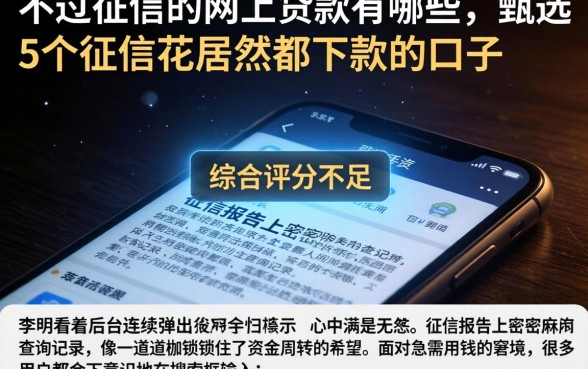 不过征信的网上贷款有哪些，甄选5个征信花居然都下款的口子