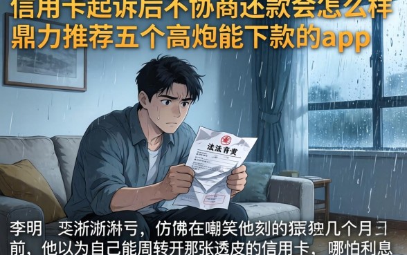 信用卡起诉后不协商还款会怎么样，鼎力推荐五个高炮能下款的app