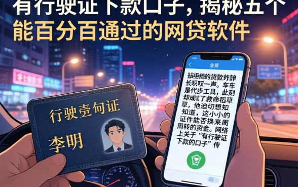 有行驶证下款的口子，揭秘五个能百分百通过的网贷软件
