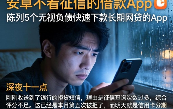 安卓不看征信的借款app，陈列5个无视负债快速下款长期网贷的app