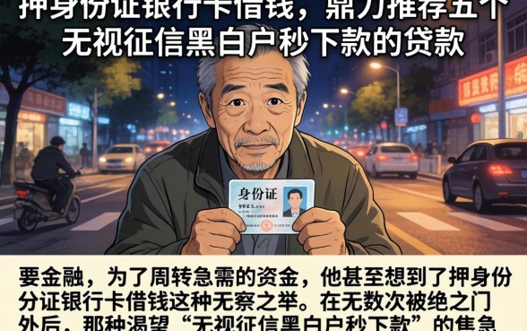 押身份证银行卡借钱,鼎力推荐五个无视征信黑白户秒下款的贷款