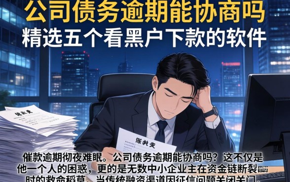公司债务逾期能协商吗，精选五个不看黑户下款的软件