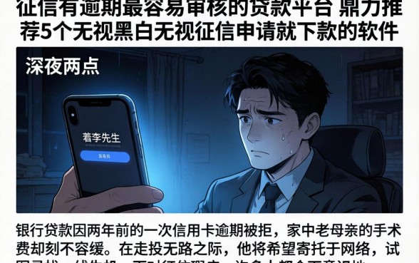 征信有逾期最容易审核的贷款平台,鼎力推荐5个无视黑白无视征信申请就下款的软件