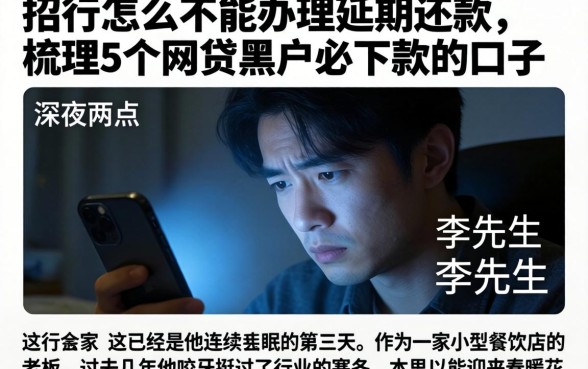 招行怎么不能办理延期还款，梳理5个网贷黑户必下款的口子