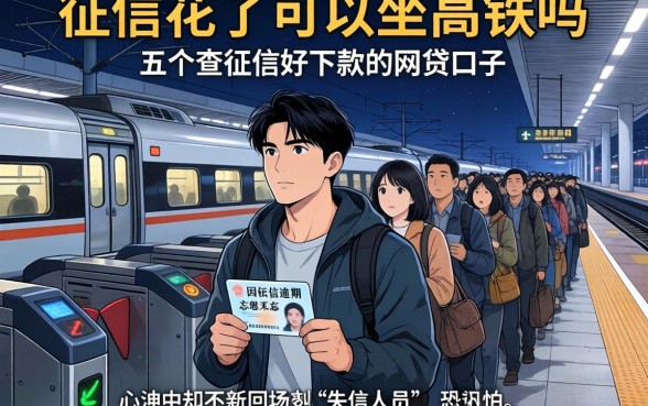 征信花了可以坐高铁吗，详细阐述五个不查征信好下款的网贷口子
