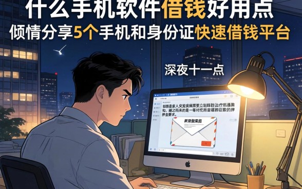 什么手机软件借钱好用点，倾情分享5个手机和身份证快速借钱平台