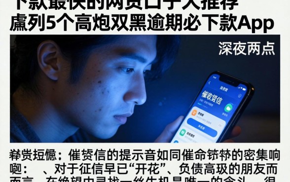 下款最快的网贷口子大推荐，胪列5个高炮双黑逾期必下款app