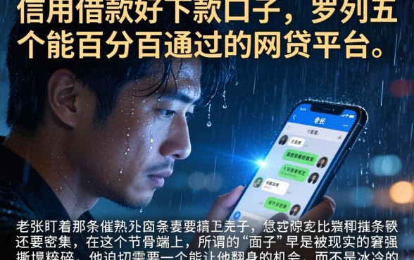 信用借款好下款的口子，罗列五个能百分百通过的网贷平台