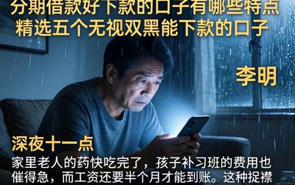 分期借款好下款的口子有哪些特点，精选五个无视双黑能下款的口子