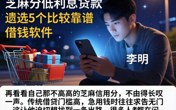 芝麻分低利息的贷款，遴选5个比较靠谱的借钱软件