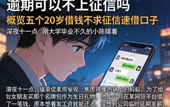 逾期可以不上征信吗，概览五个20岁借钱不求征信速借口子