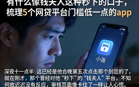 有什么像钱夫人这种秒下的口子，梳理5个网贷平台门槛低一点的app