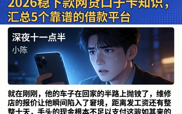 2026稳下款的网贷口子卡知识,汇总5个靠谱的借款平台