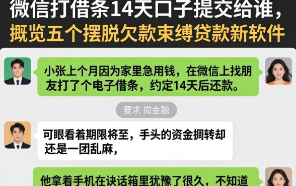 微信打借条14天口子提交给谁，概览五个摆脱欠款束缚贷款新软件