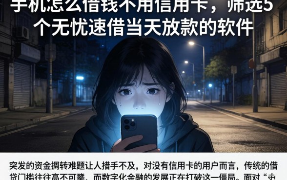 手机怎么借钱不用信用卡,筛选5个无忧速借当天放款的软件
