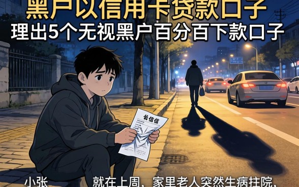 黑户以信用卡贷款的口子，理出5个无视黑户百分百下款口子