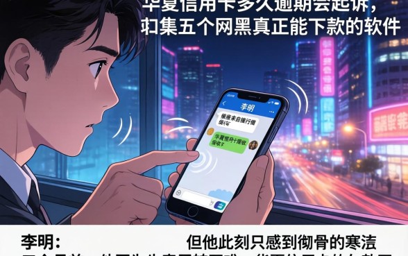 华夏信用卡多久逾期会起诉，归集五个网黑真正能下款的软件
