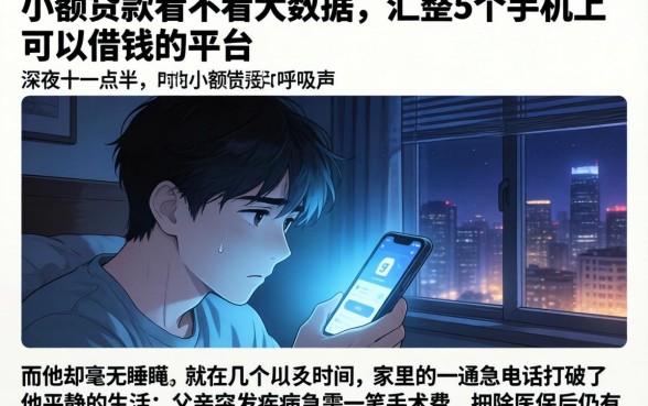 小额贷款看不看大数据,汇整5个手机上可以借钱的平台