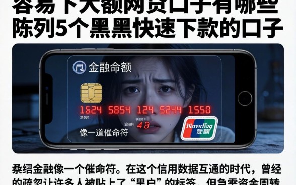 容易下大额网贷口子有哪些，陈列5个黑户快速下款的口子