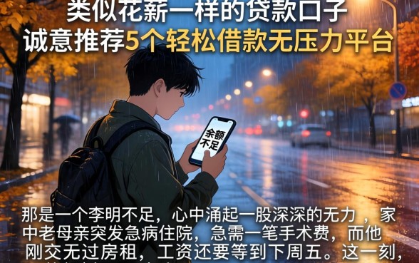 类似花薪一样的贷款口子，诚意推荐5个轻松借款无压力平台