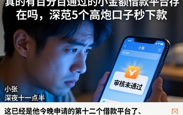 真的有百分百通过的小额借款平台存在吗，规整5个高炮口子秒下款