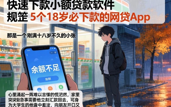 快速下款小额贷款的软件，规整5个18岁必下款的网贷app