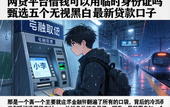 网贷平台借钱可以用临时身份证吗，甄选五个无视黑白的最新贷款口子