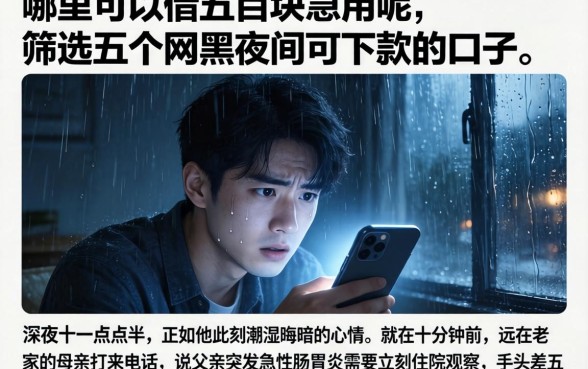 哪里可以借五百块急用呢，筛选五个网黑夜间可下款的口子