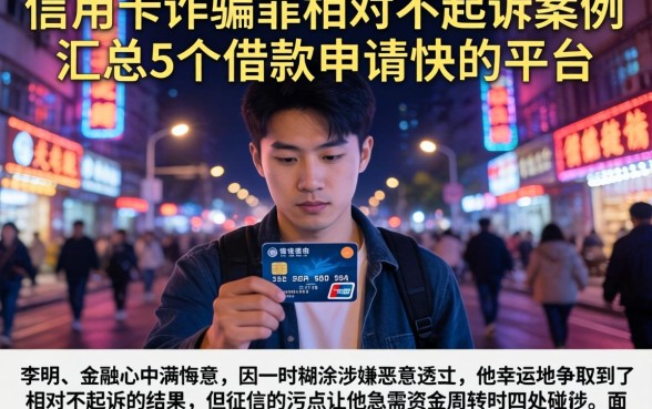 信用卡诈骗罪相对不起诉案例，汇总5个借款申请快的平台