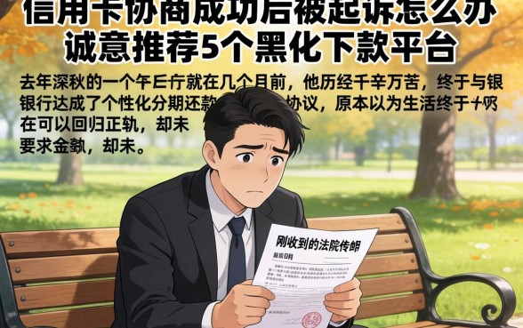 信用卡协商成功后被起诉怎么办，诚意推荐5个黑户下款平台