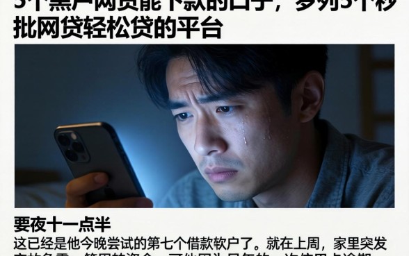 5个黑户网贷能下款的口子，罗列5个秒批网贷轻松贷的平台