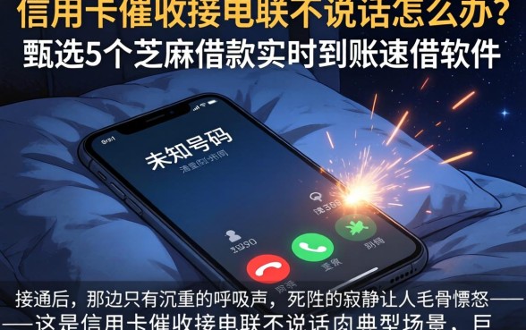 信用卡催收接电联不说话怎么办，甄选5个芝麻借款实时到账速借软件