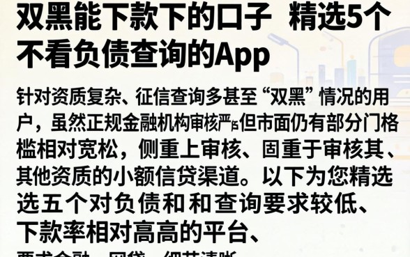双黑能下款下的口子，精选5个不看负债查询的app