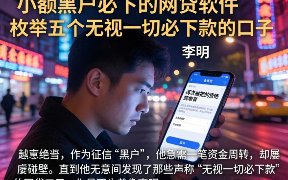 小额黑户必下的网贷软件,枚举五个无视一切必下款的口子