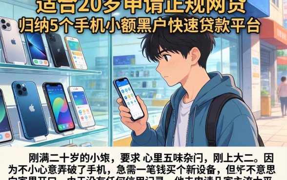 适合20岁申请的正规网贷,归纳5个手机小额黑户快速贷款平台