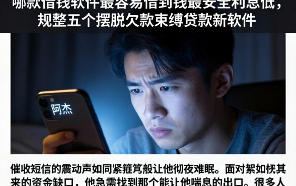 哪款借钱软件最容易借到钱最安全利息低，规整五个摆脱欠款束缚贷款新软件