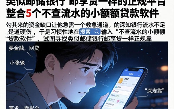 类似邮储银行-邮享贷一样的正规平台，整合5个不查流水的小额度贷款软件