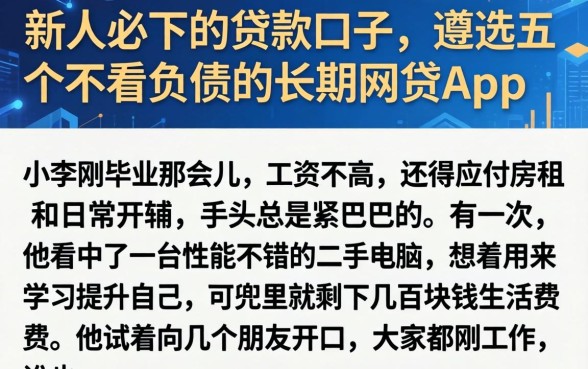 新人必下的贷款口子，遴选五个不看负债的长期网贷app