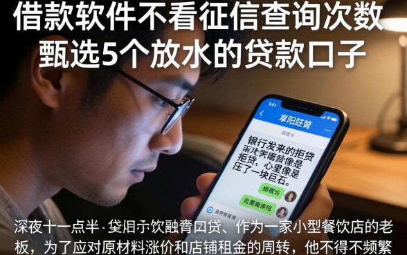 借款软件不看征信查询次数,甄选5个放水的贷款口子