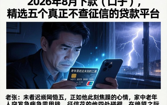 2026年8月下款的口子,精选五个真正不查征信的贷款平台