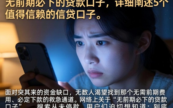 无前期必下的贷款口子,详细阐述5个值得信赖的借贷口子