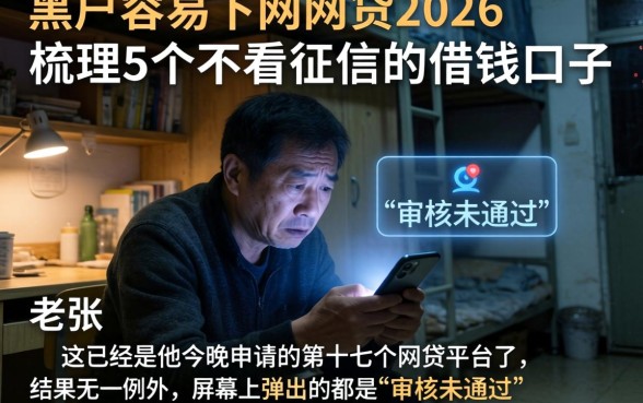 黑户容易下的网贷2026,梳理5个不看征信的借钱口子