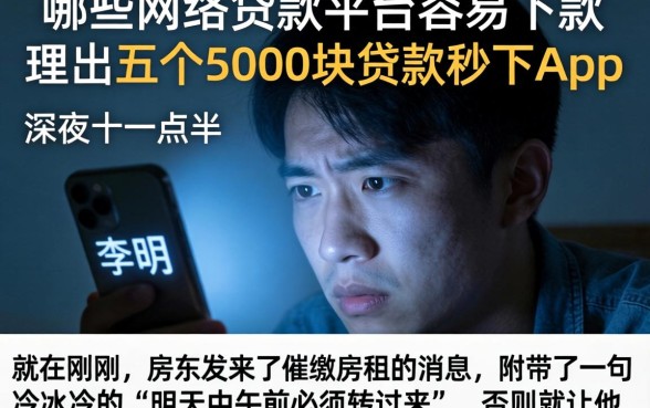 哪些网络贷款平台容易下款，理出五个5000块贷款秒下app