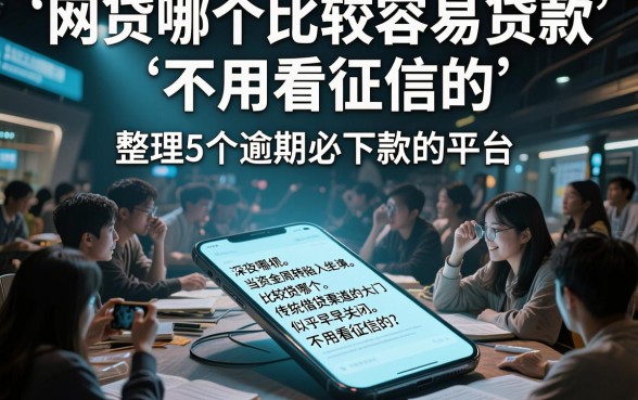 网贷哪个比较容易贷款不用看征信的，整理5个逾期必下款的平台