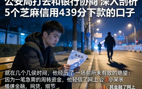 公安局打去和银行协商，深入剖析5个芝麻信用439分下款的口子