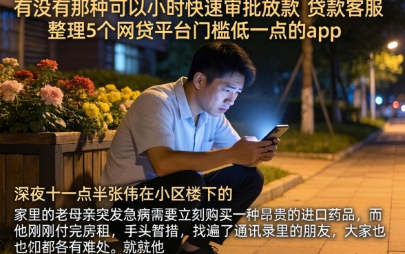 有没有那种可以小时快速审批放款的贷款客服，整理5个网贷平台门槛低一点的app