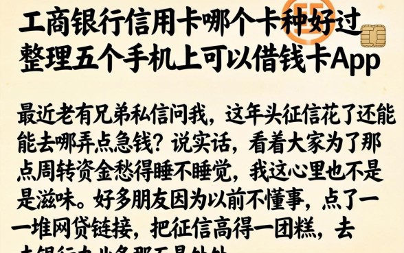 工商银行信用卡哪个卡种好过，整理五个手机上可以借钱的app